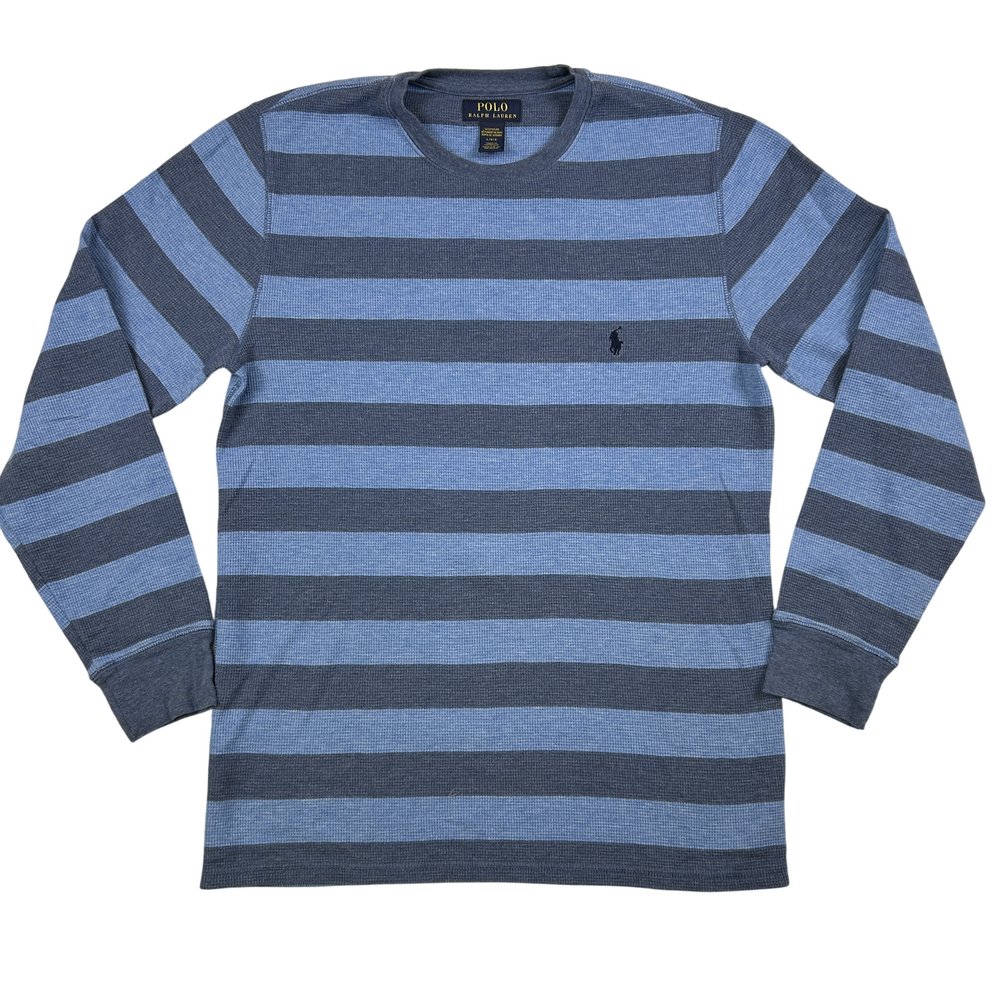 Polo Ralph Lauren Shirt Mens Large Striped Long Sleeve Crewneck Cotton Blend